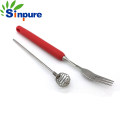 Camping Tableware Retractable Spoon Fork Convenient to Carry Aluminum Telescopic